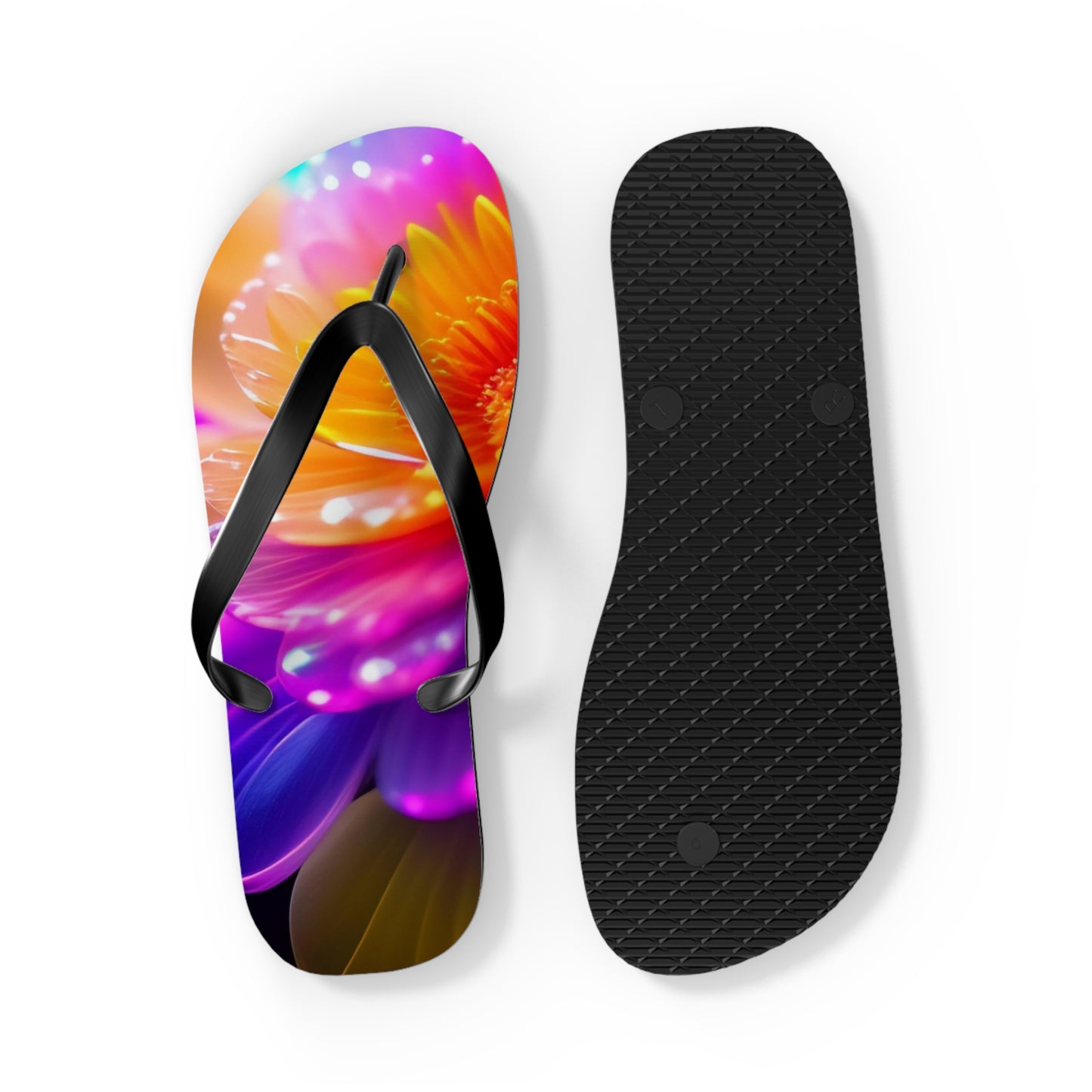 Colorful Floral Flip Flops | Vacation Sandals, Summer Beachwear, Festival Footwear, Pool Slides, Gifts for Her