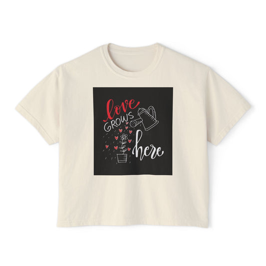 Boxy Tee Love Grows Here Shirt
