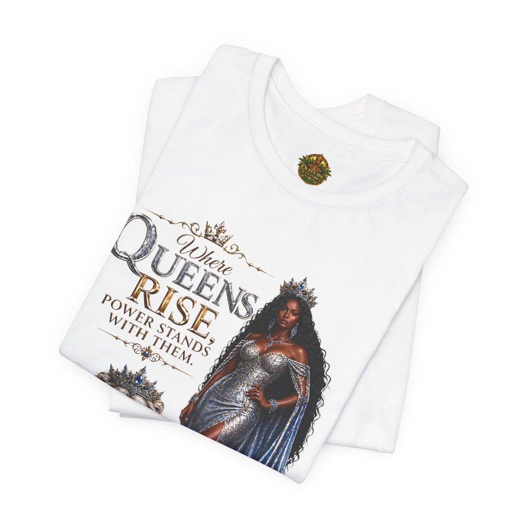 Queen Rise T-Shirt — "Queens Rise" Inspirational Lion & Regal Woman Tee