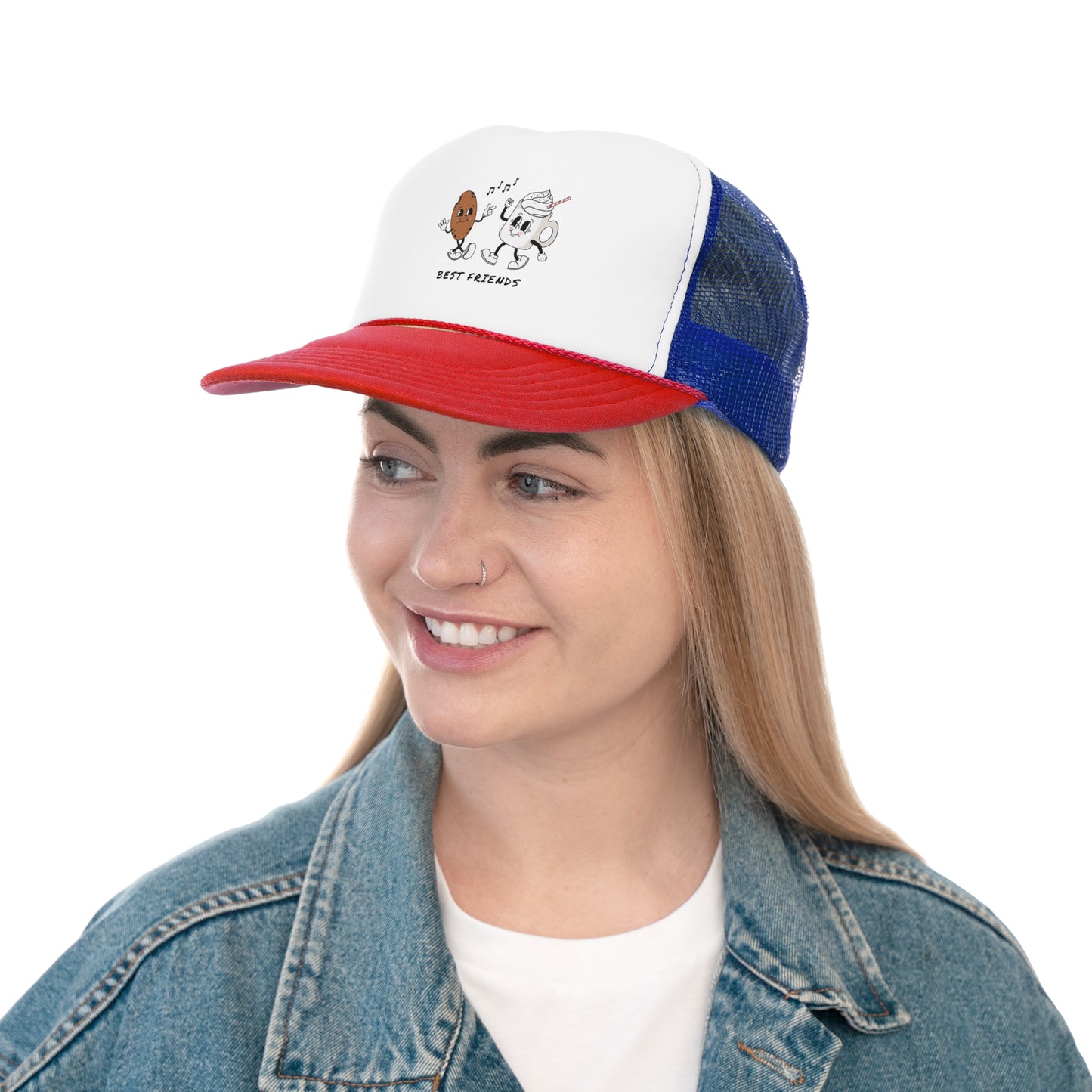 Best Friends Trucker Cap - Fun Hat for Friendship, Cute Gift for Friends, Casual Wear, Summer Accessories, Best Buddies Apparel