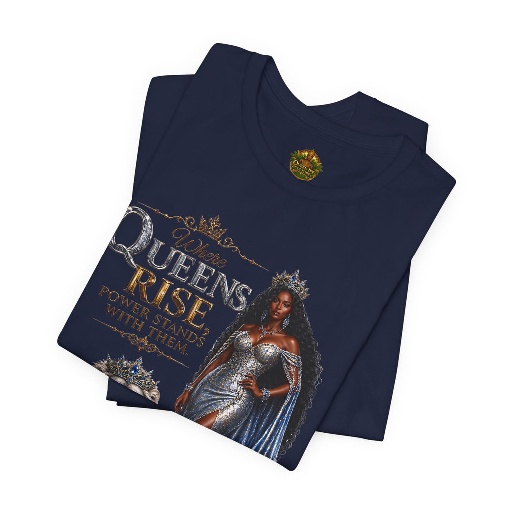 Queen Rise T-Shirt — "Queens Rise" Inspirational Lion & Regal Woman Tee