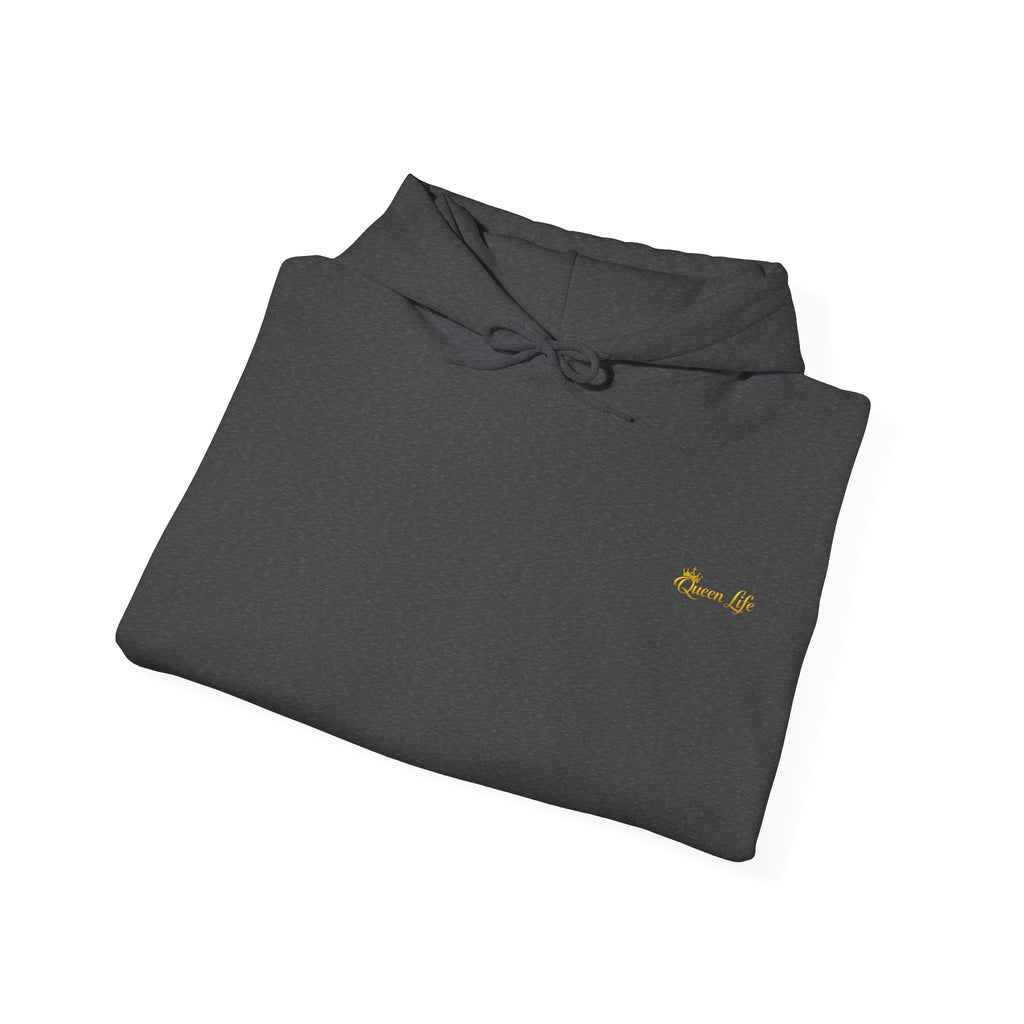 Queen Life script hoodie | Born of Queens back print
