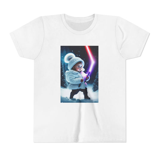 Youth Short Sleeve Tee - Cool Jedi Kid Design, Star Wars Inspired, Perfect for Birthdays, Playtime, and Pretend Adventures