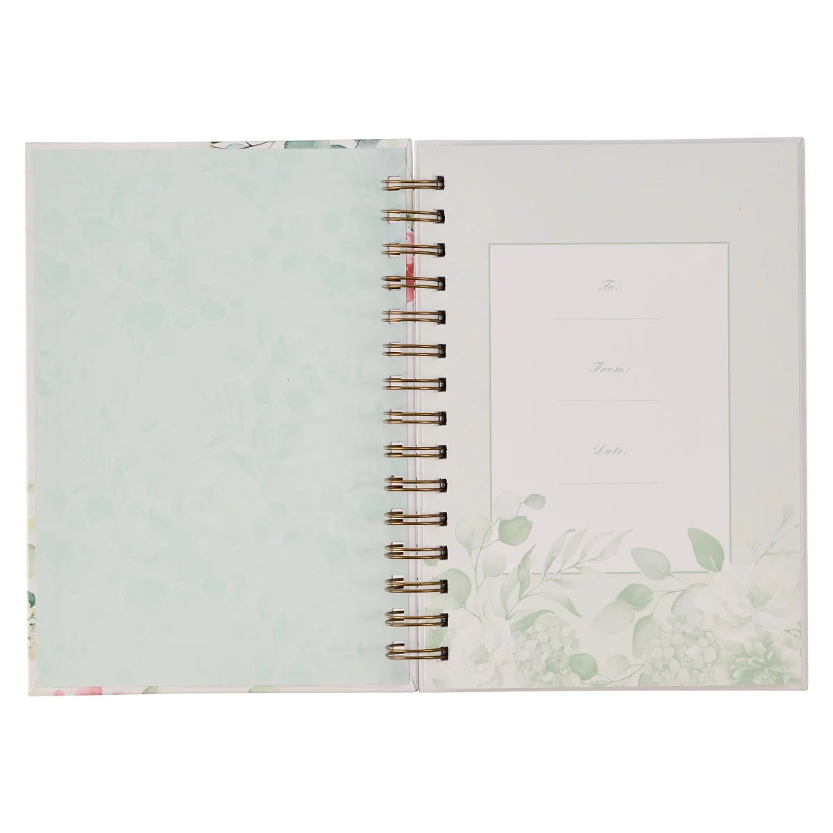 Journal W/Scripture for Women Walk by Faith 2 Corinthians 5:7 Bible Verse Floral 192 Ruled Pages, Large Hardcover Notebook, Wire Bound