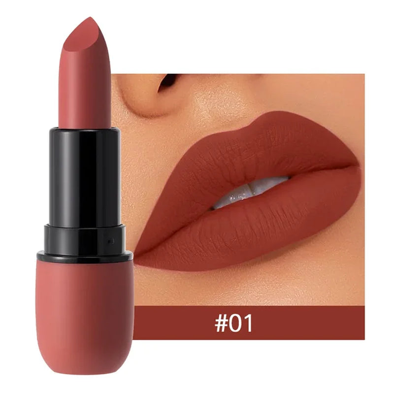 6 Colors Sexy Matte Lipstick Waterproof Long Lasting Color Rendering Non-Stick Velvet Lips Liner Pencil Woman Makeup Cosmetics