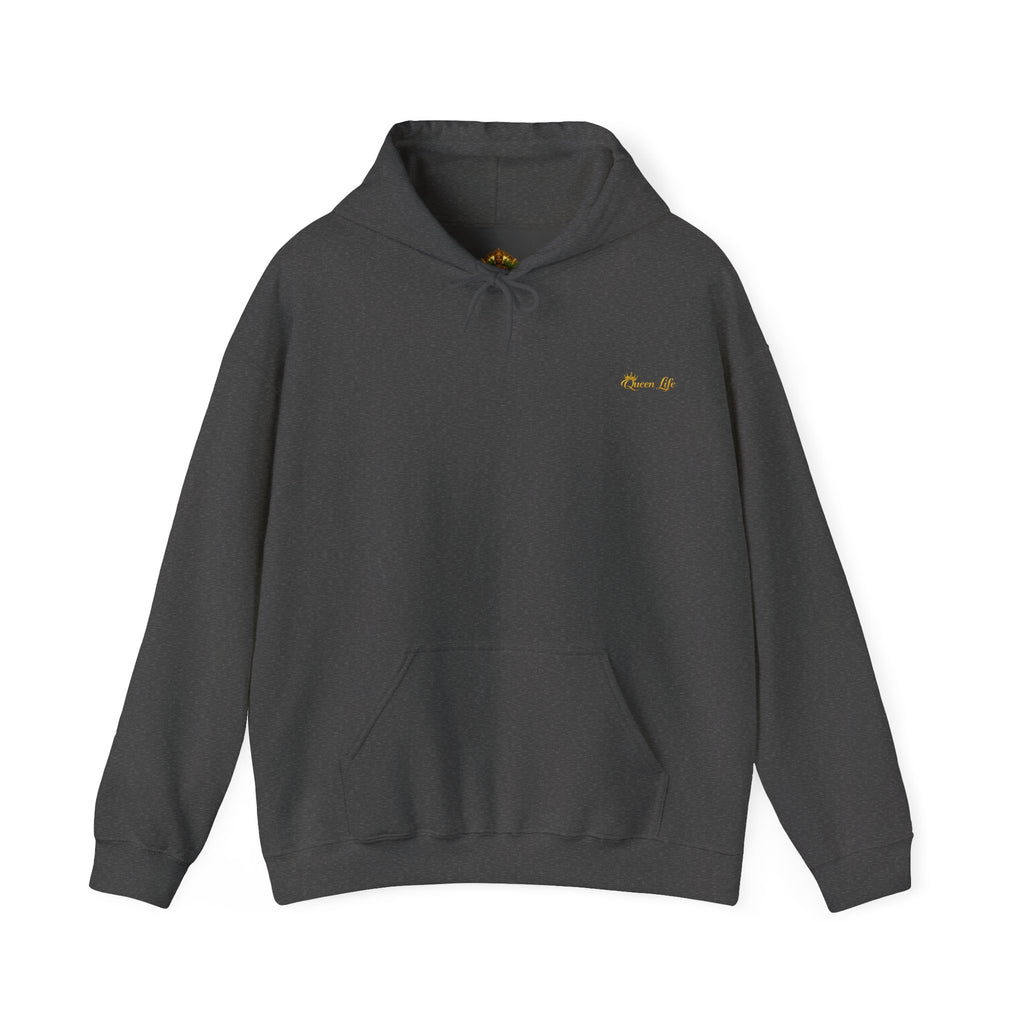 Queen Life script hoodie | Born of Queens back print