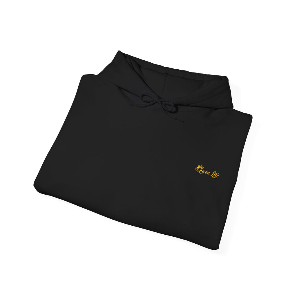Queen Life script hoodie | Born of Queens back print