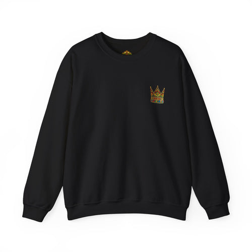 Embroidered Beaded Crown Crewneck Sweatshirt