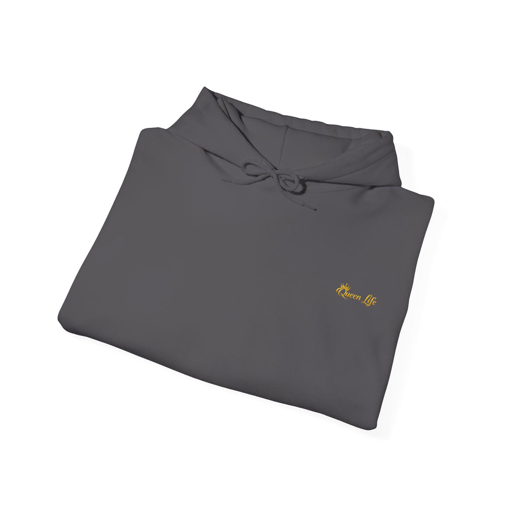 Queen Life script hoodie | Born of Queens back print