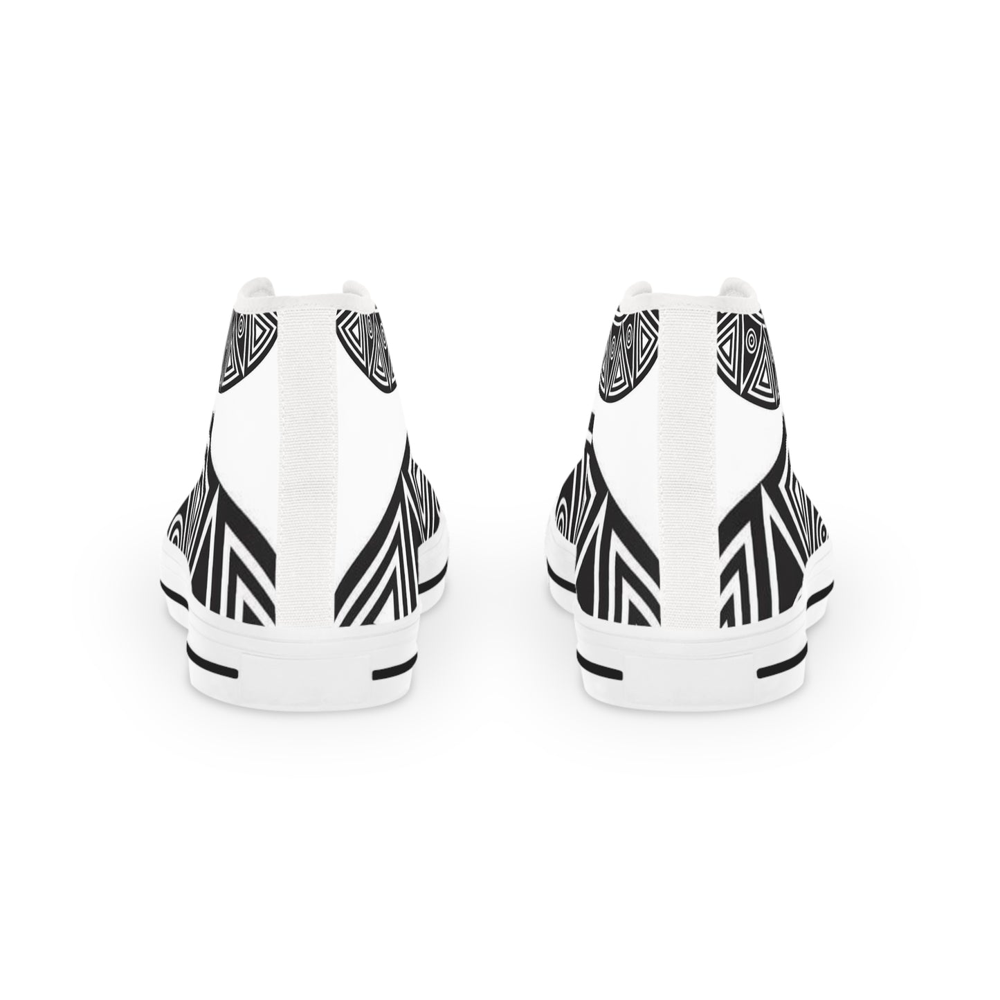 Stylish High Top Sneakers - Bold Geometric Design, Trendy Footwear for Casual Outings, Gift for Him, Streetwear Essentials