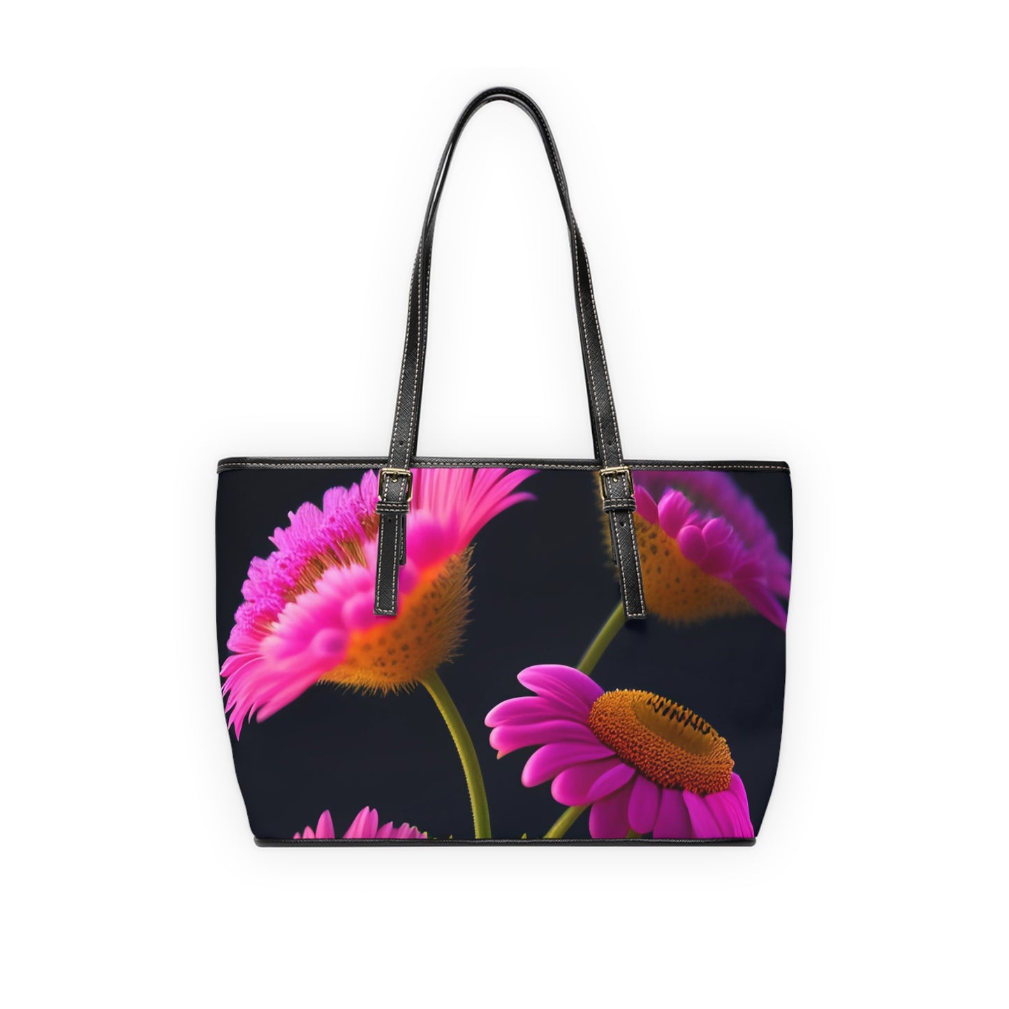 Floral PU Leather Shoulder Bag, Elegant Tote for Women, Chic Purse, Spring Accessory, Gift for Her, Daily Handbag