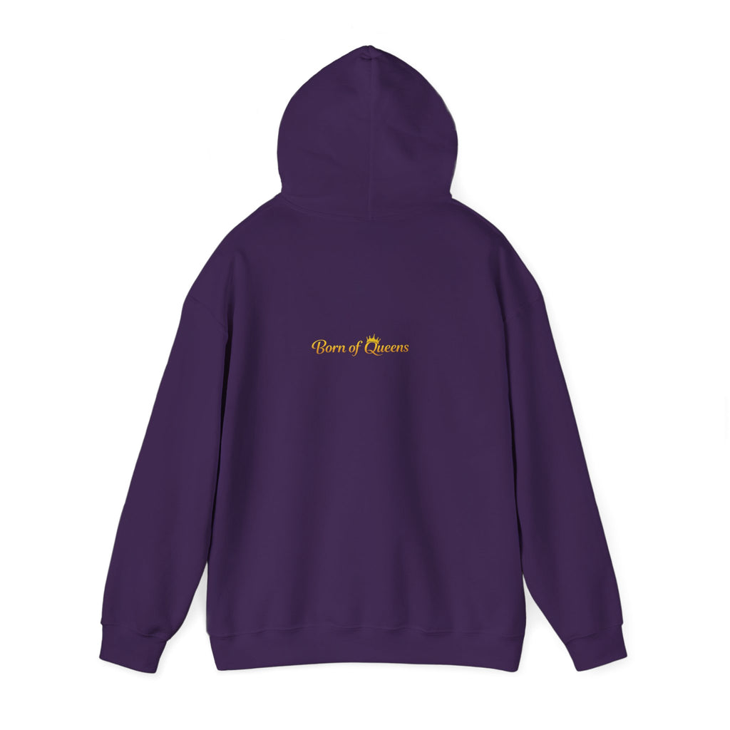 Queen Life script hoodie | Born of Queens back print