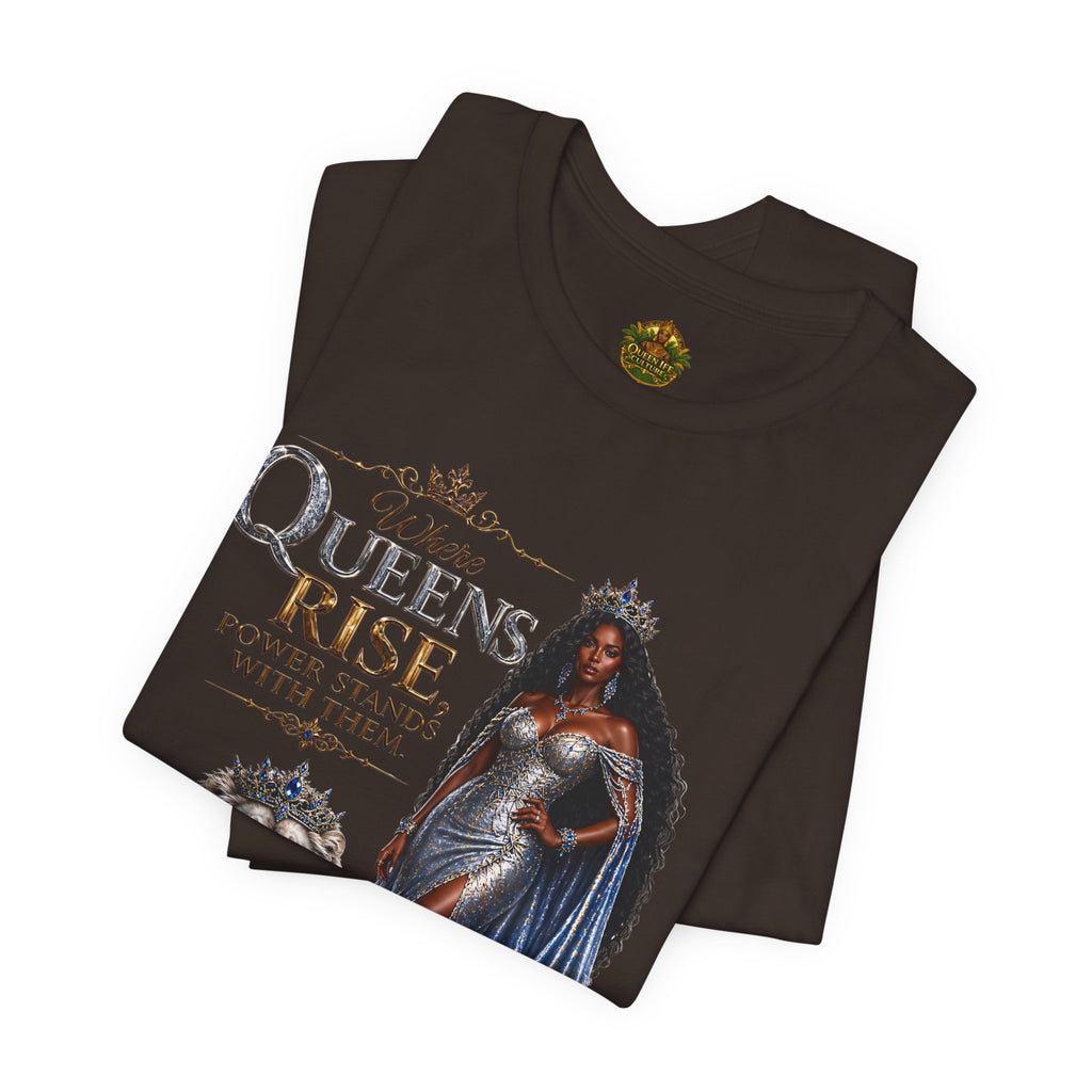 Queen Rise T-Shirt — "Queens Rise" Inspirational Lion & Regal Woman Tee