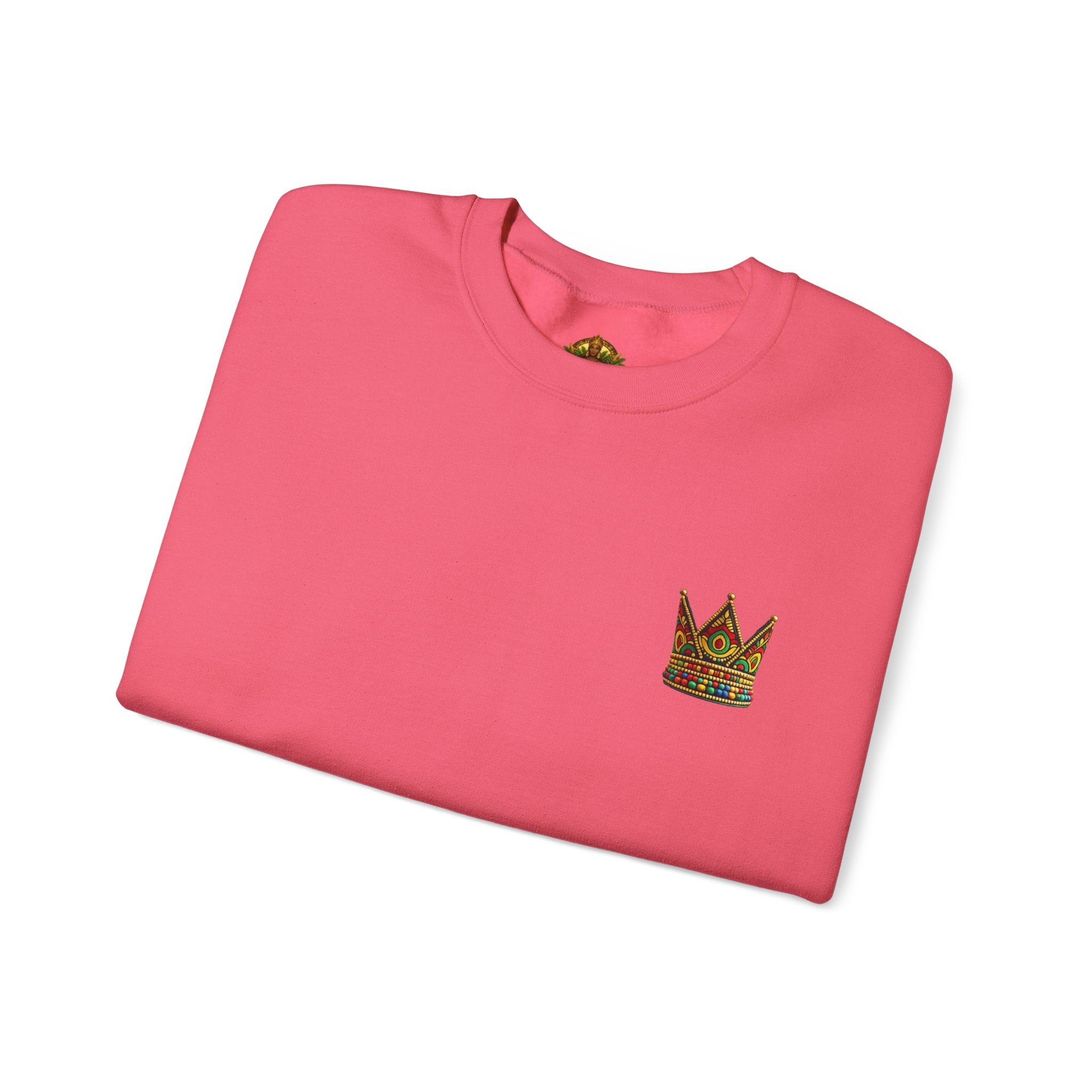 Embroidered Beaded Crown Crewneck Sweatshirt
