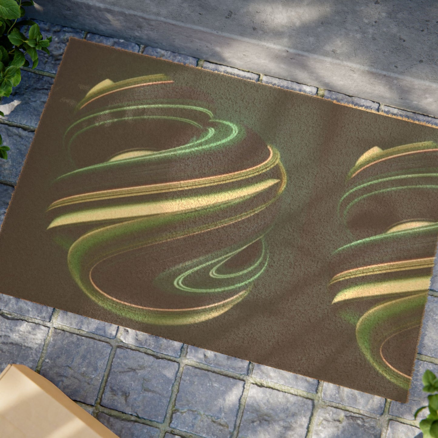 Elegant Swirl Doormat | Modern Entryway Decor, Outdoor Welcome Mat, Unique Housewarming Gift, Artistic Floor Mat, Entrance Rug