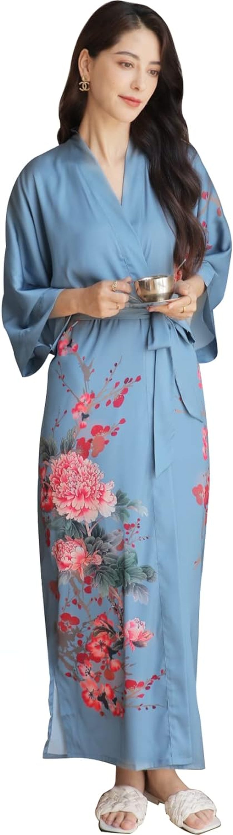 Women'S Satin Kimono Robes, Bathrobes, Pajamas, Loungewear