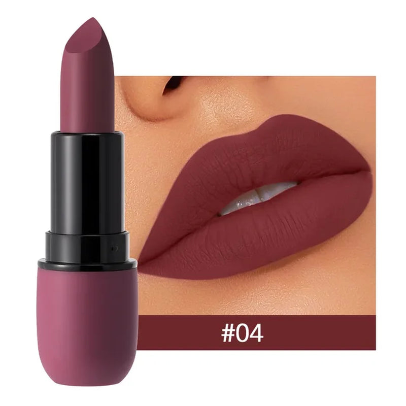 6 Colors Sexy Matte Lipstick Waterproof Long Lasting Color Rendering Non-Stick Velvet Lips Liner Pencil Woman Makeup Cosmetics