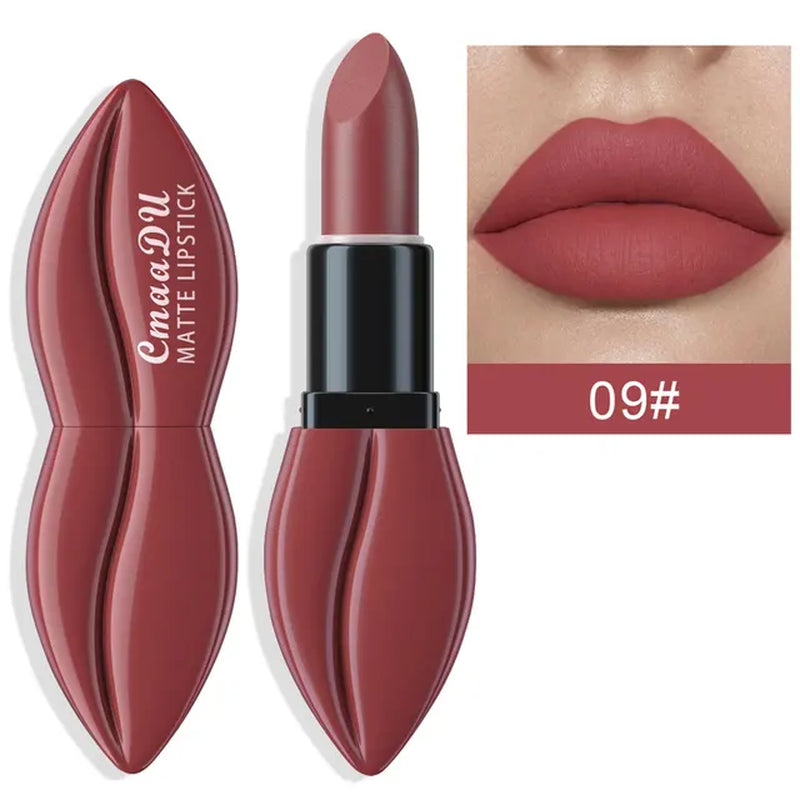 10 Colors Waterproof Big Mouth Nude Matte Lipsticks Long Lasting Lip Stick Not Fading Sexy Red Velvet Lipstick Makeup Cosmetic